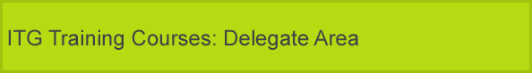Welcome to the training delegate area