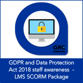 GDPR and Data Protection Act 2018 Staff Awareness – LMS SCORM Package